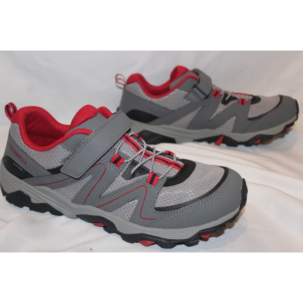 Merrell Boy's Trail Quest Washable‎ Sneakers GRAY BLACK RED SZ 6.5 NIB
